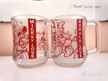 Bicchieri Topolino+Minnie Paperino+Paperina