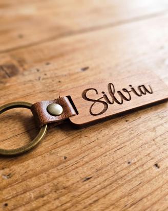 Portachiavi Personalizzato in Legno