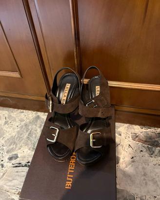 Scarpe con tacco in camoscio Lella Baldi n. 38