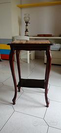 Tavolino vintage con piano in marmo