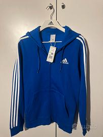 Felpa Adidas  - blu con zip uomo  - tg. M