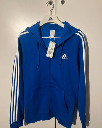 Felpa Adidas  - blu con zip uomo  - tg. M