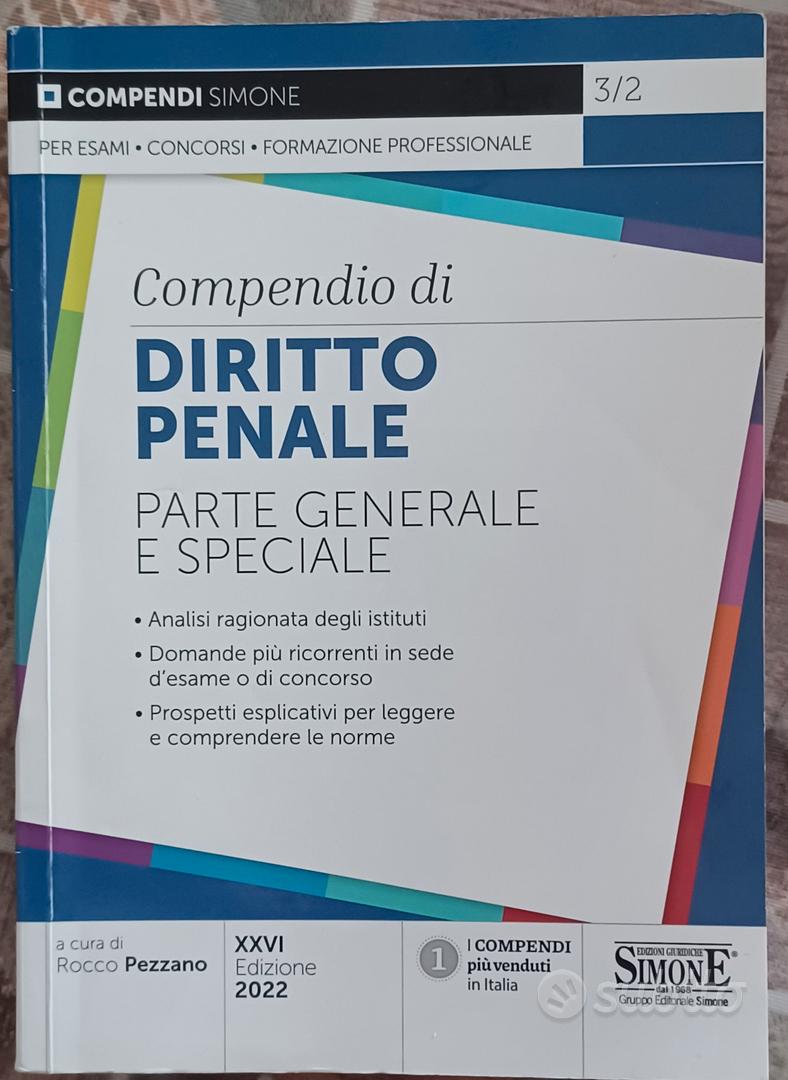 Schemi & Schede di Diritto Penale - Generale e Speciale - 3/4 - Edizioni  Simone