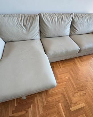 Divano angolare in pelle