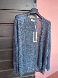 Cardigan blu/argento Sandro Ferrone 