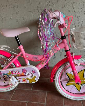 Bicicletta Lol Surprise da bambina con rotelle