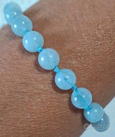 bracciale pietra acqua marina 