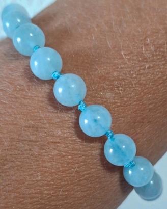 bracciale pietra acqua marina 