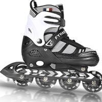 Pattini in linea per bambini bambini TG L NE/BIA