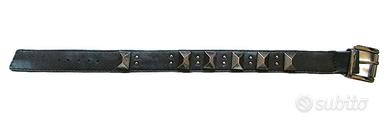 Bracciale in pelle nero borchiato da donna borchie