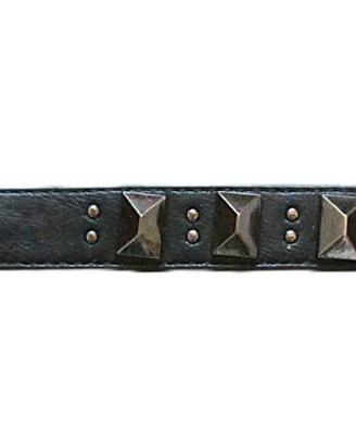 Bracciale in pelle nero borchiato da donna borchie