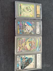 Lotto 4 Carte Pokémon Gradate CGC/GRAAD 9-10 – Jap