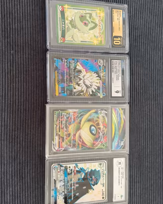 Lotto 4 Carte Pokémon Gradate CGC/GRAAD 9-10 – Jap