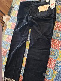  pantalone velluto nero uomo taglia 56 nuovo 