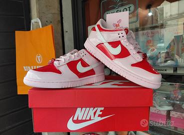 SCARPE DA DONNA Nike DUNK LOW PINK RED WHITE 39