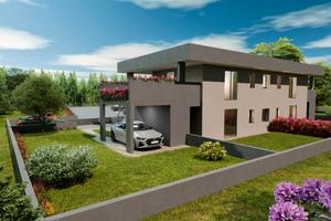 Appartamento bicamere con terrazza in villa