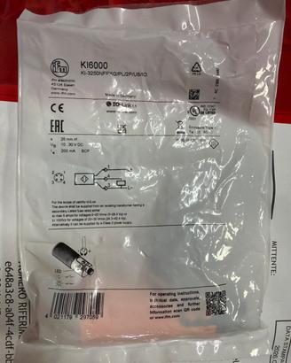 Sensore capacitivo IFM KI6000 nuovo quantità 3