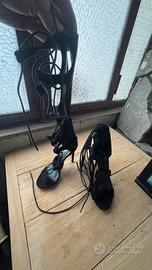 Sandali schiavo neri lunghi 35