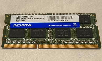 ram per notebook ddr3 2gb pc3-10600 adata