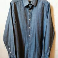 Camicia uomo grigia, slim, cotone, 40