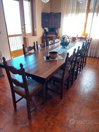 Tavolo in legno massello 3400x990 h800