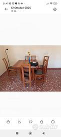 Tavolo legno allungabile +6 sedie