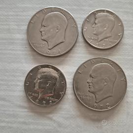 Lotto 4 Monete Americane USA - (1971-1972).