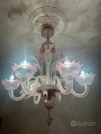 Lampadario Murano vintage 6 luci