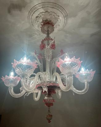 Lampadario Murano vintage 6 luci