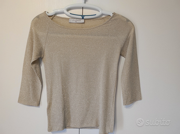 Maglietta Stilonoir dorata, con maniche 3/4