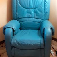Poltrona  massaggio in vera Pelle