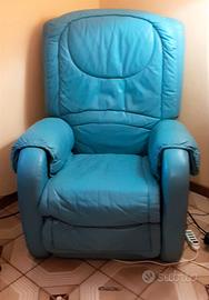 Poltrona  massaggio in vera Pelle