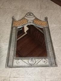 specchio cornice in ferro lavorato 80x50cm
