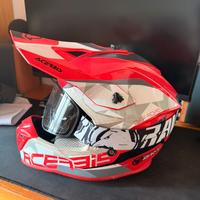 Casco cross Acerbis+mascherina magnetica Raven