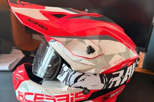 Casco cross Acerbis+mascherina magnetica Raven