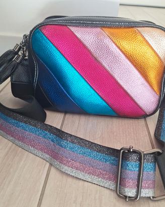 Borsa / Borsetta arcobaleno con tracolla colorata