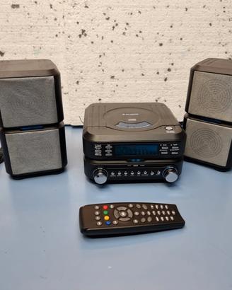 radio stereo hi fi con casse e telecomando