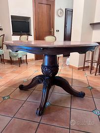 Tavolo Rotondo Allungabile (Ø 120 cm) + 6 Sedie