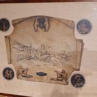 Quadro con stampa della città di Rovereto