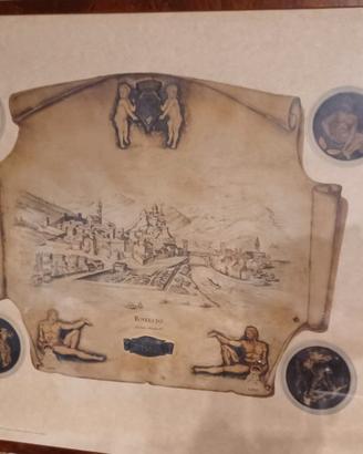 Quadro con stampa della città di Rovereto