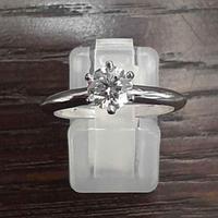 Anello solitario Tiffany platino e diamante 0,42ct