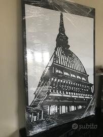 Quadro moderno Mole Antonelliana Torino in acciaio
