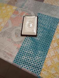 Rubrica da borsa in argento con certificato