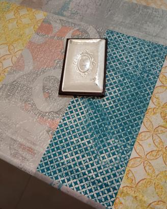 Rubrica da borsa in argento con certificato