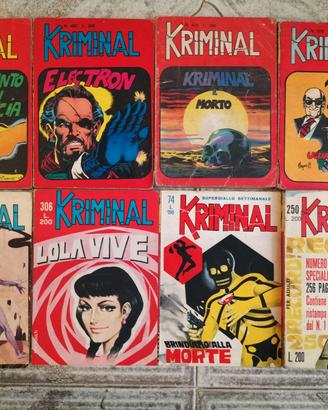 Lotto 8 fumetti Kriminal Editoriale Corno