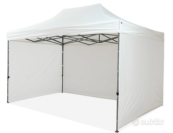 Gazebo Pieghevole 3x4,5 con 3 Pareti Impermeabile