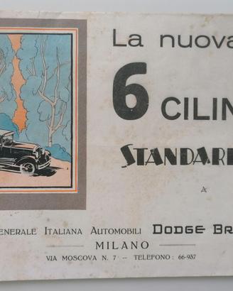 Raro catalogo DODGE BROTHERS standard six 1928
