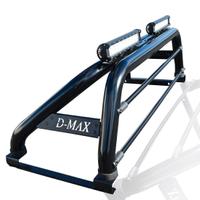 Isuzu D-Max Roll bar inox nero con protez. cabina