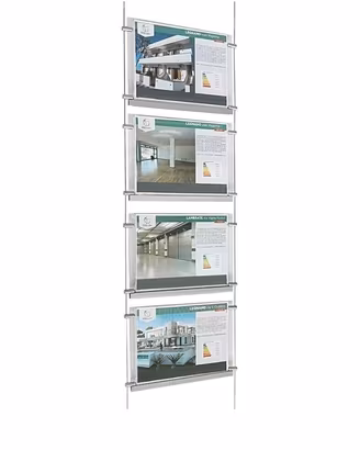 20 espositori in plexiglass x agenzia immobiliare