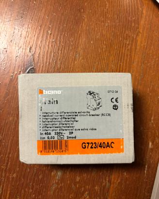 Interruttore differenziale salvavita btcino